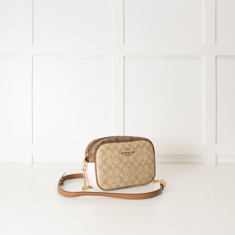 Coach Beige Signature Canvas Jamie Camera Bag