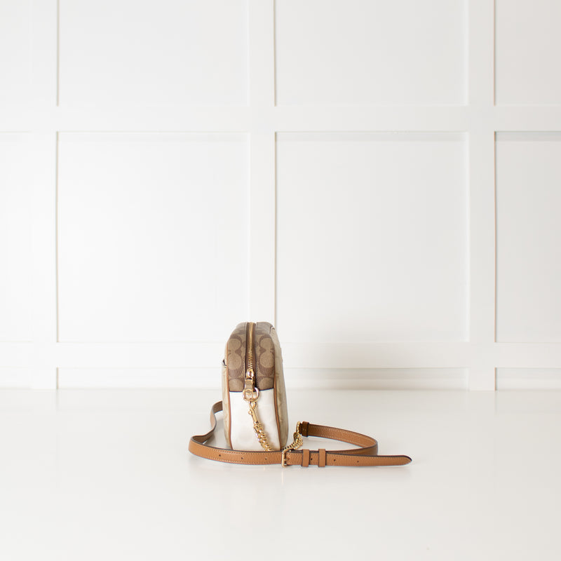 Coach Beige Signature Canvas Jamie Camera Bag