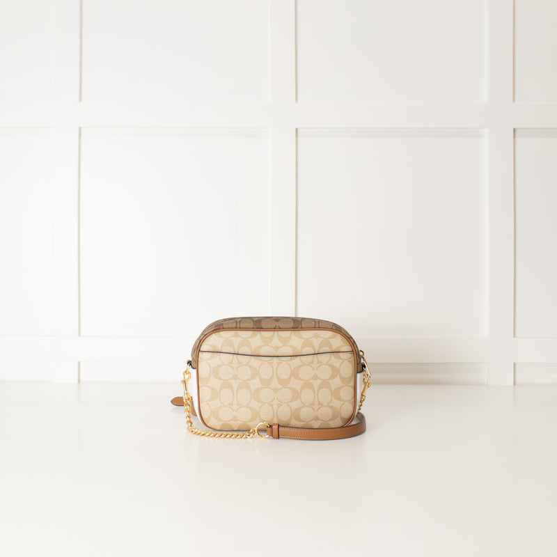 Coach Beige Signature Canvas Jamie Camera Bag