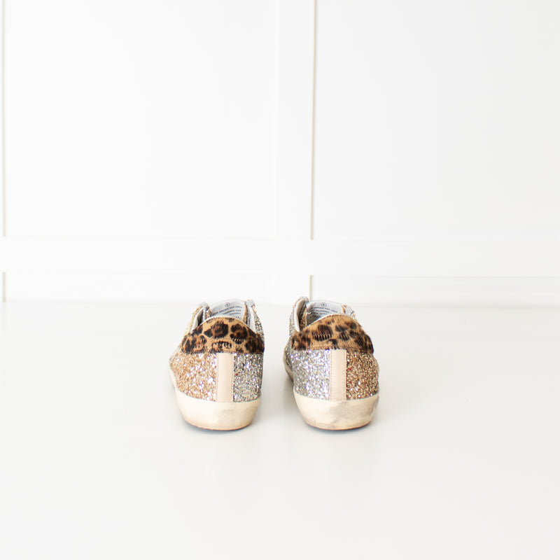 Golden Goose Silver Gold Glitter Trainers