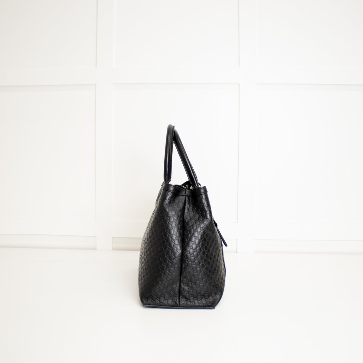 Gucci Black Micro Guccisimma Tote Bag