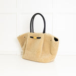 Demellier New York Shearling Beige/Black Tote