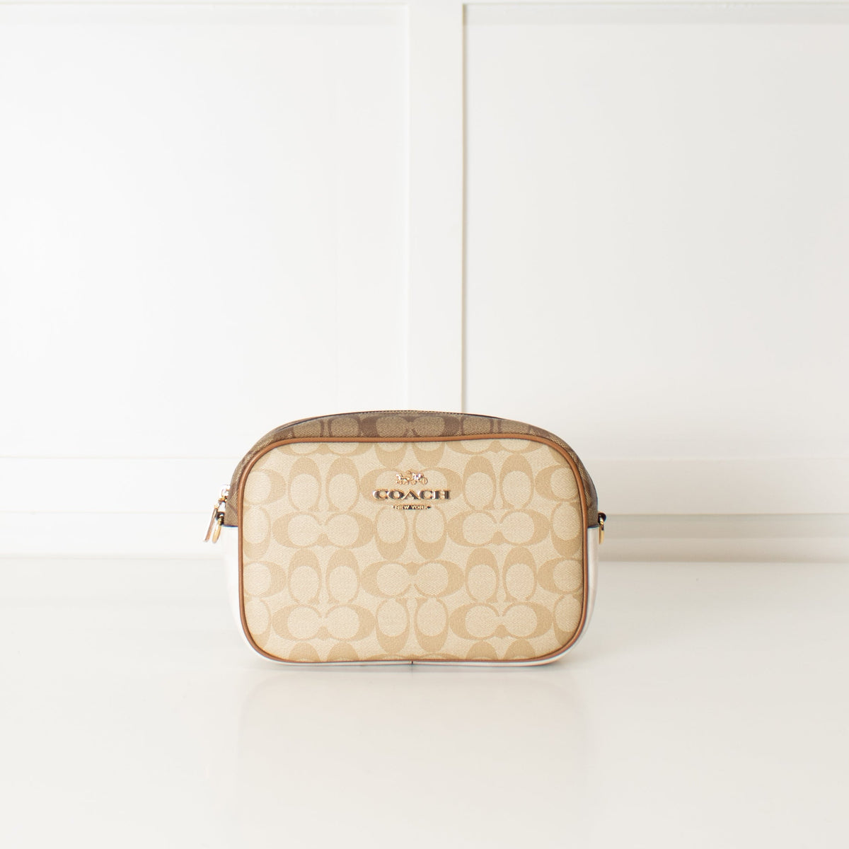 Coach Beige Signature Canvas Jamie Camera Bag