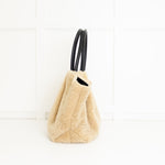 Demellier New York Shearling Beige/Black Tote