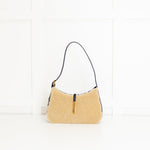 DeMellier Tokyo Shearling Beige/Black Shoulder Bag