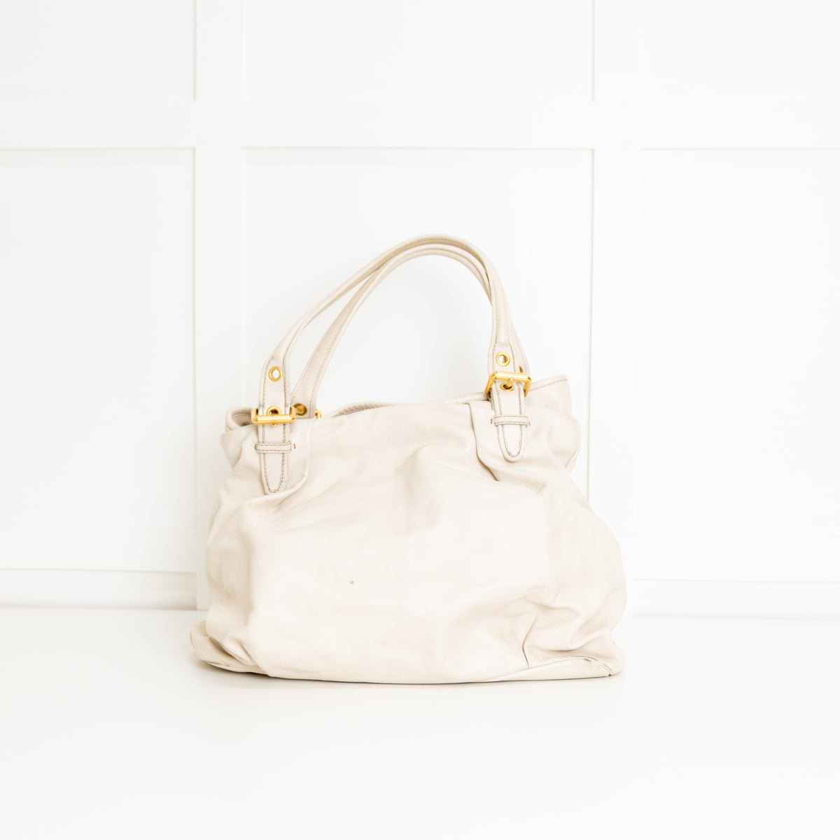 Miu Miu Large Cream Tote Bag
