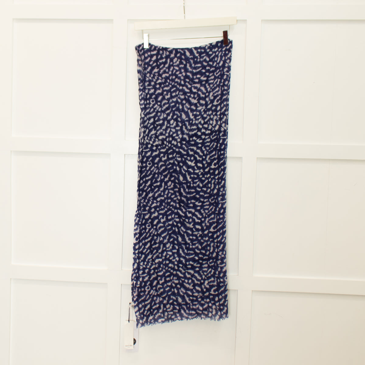 Mercy Delta Blue Pale Pink Animal Print Scarf