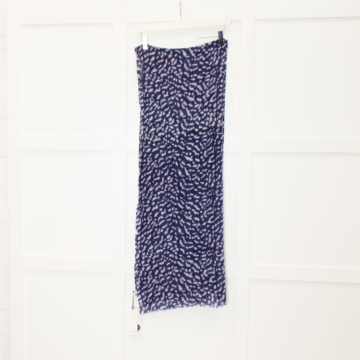Mercy Delta Blue Pale Pink Animal Print Scarf