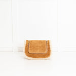 Anya Hindmarch Vere Small Soft Satchel Tan Shearling Crossbody