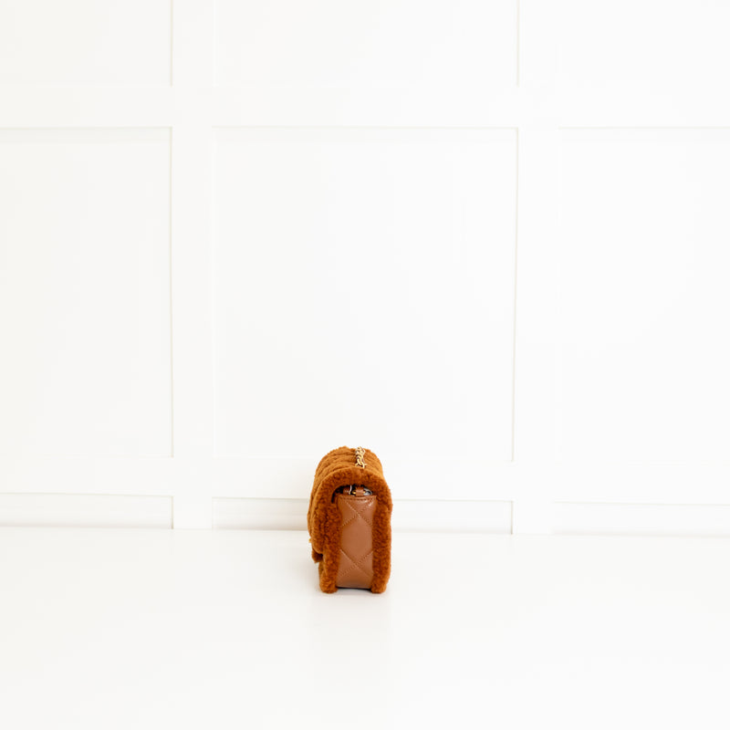 Chanel Brown Quilted Teddy Flap