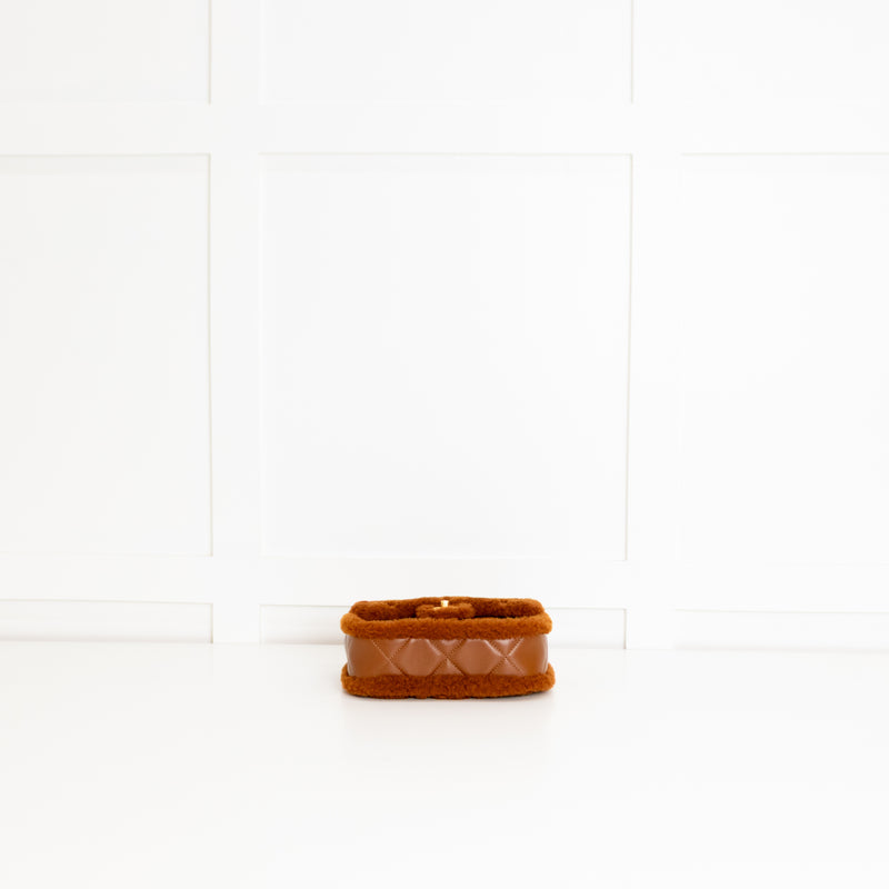 Chanel Brown Quilted Teddy Flap
