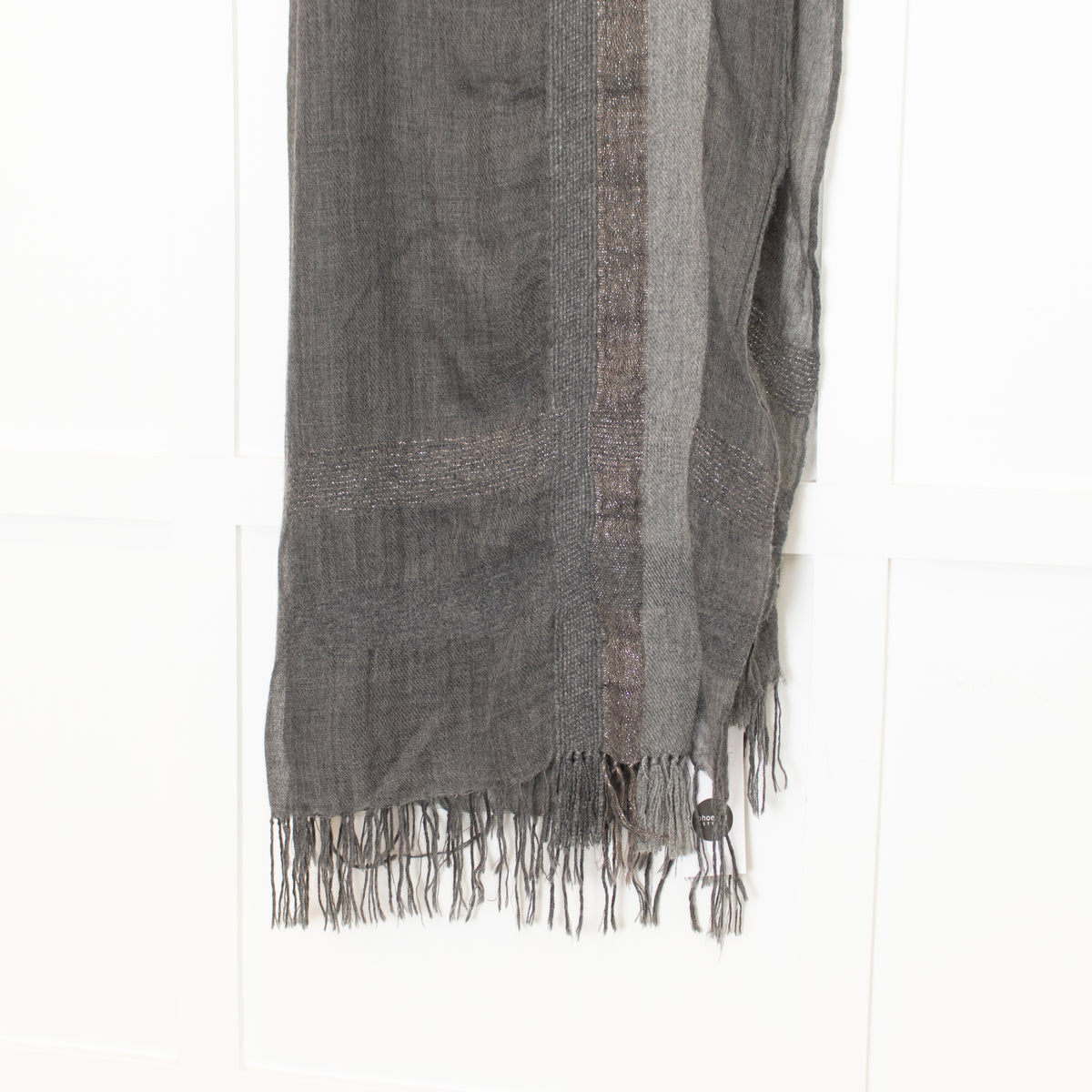 Brunello Cucinelli Grey 100% Cashmere Shawl