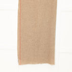 Isabel Marant Brown Cashmere Scarf with Red Trim