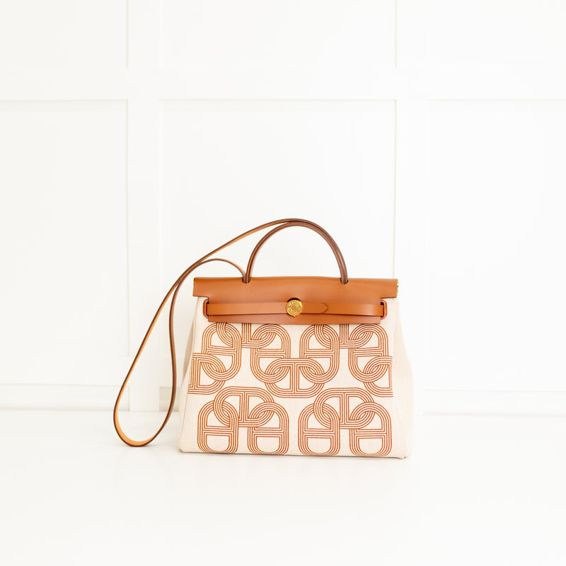 Hermes Ecru Chaine D'ancre Canvas Herbag Zip 31 Bag