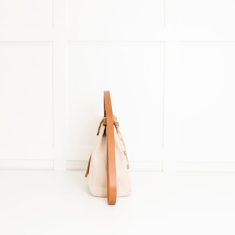 Hermes Ecru Chaine D'ancre Canvas Herbag Zip 31 Bag