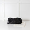 Prada Black Ruched Leather Clutch Bag