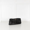 Prada Black Ruched Leather Clutch Bag