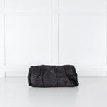 Prada Black Ruched Leather Clutch Bag
