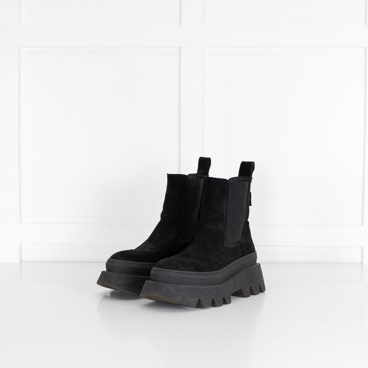 Russell & Bromley Giant Chunky Black Suede Chelsea Boot