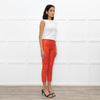 Joseph Orange Stretchy Leather Leggings