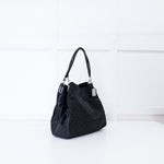 Coach Black Fabric Leather Trim Signature 25637 Shoulder Bag