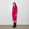 Givenchy Pink Stretch Long Sleeve Column Dress