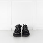 Chanel Black White Trim Interlocking CC Mesh Trainers
