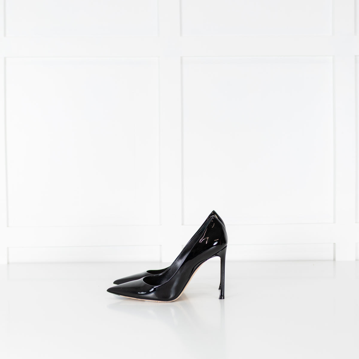 Christian Dior Black Patent Court Shoe