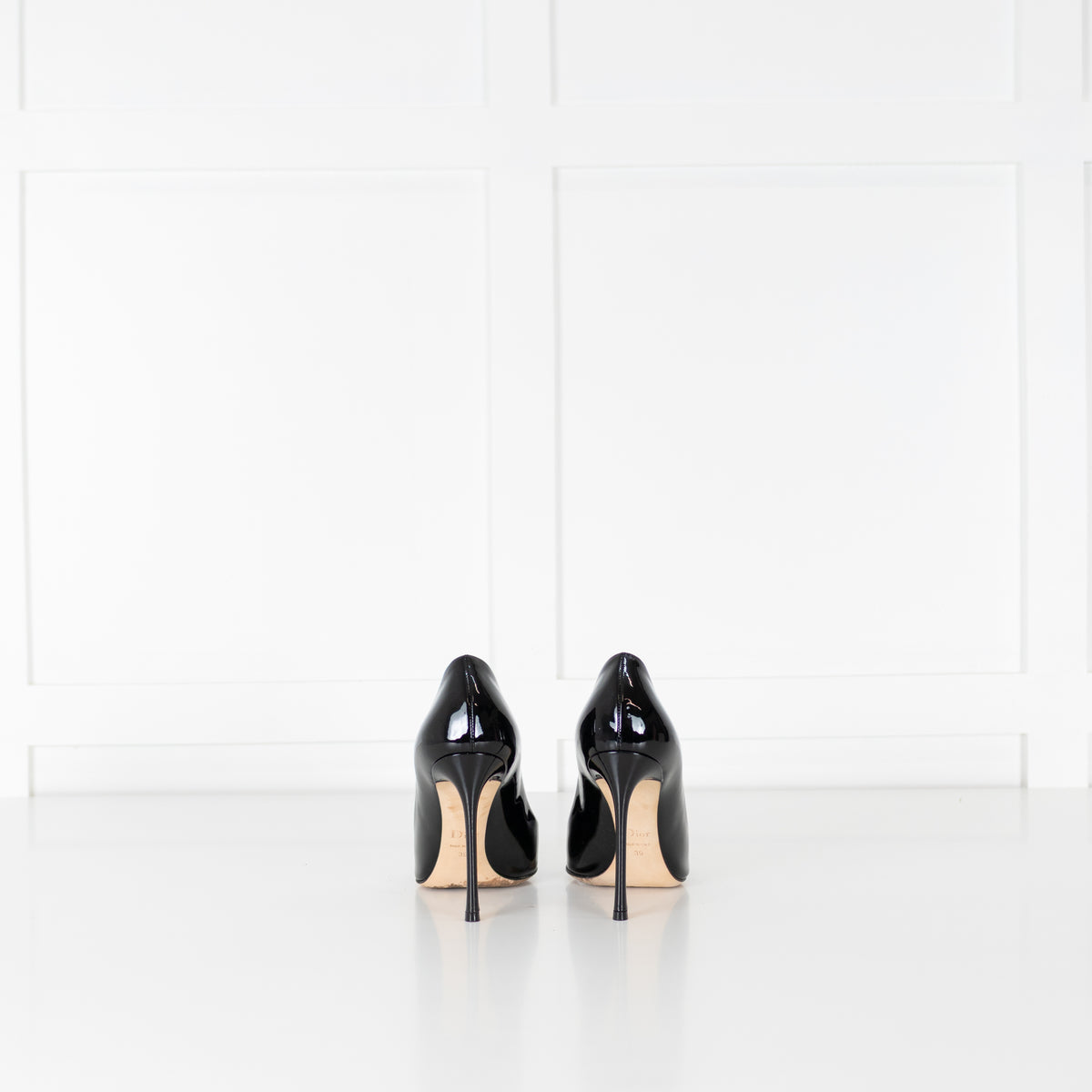 Christian Dior Black Patent Court Shoe