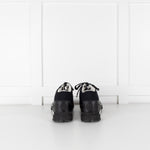 Chanel Black White Trim Interlocking CC Mesh Trainers