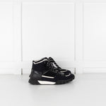 Chanel Black White Trim Interlocking CC Mesh Trainers