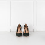 Gianvito Rossi Green Suede Pointy Heeled Shoes