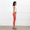 Joseph Orange Stretchy Leather Leggings