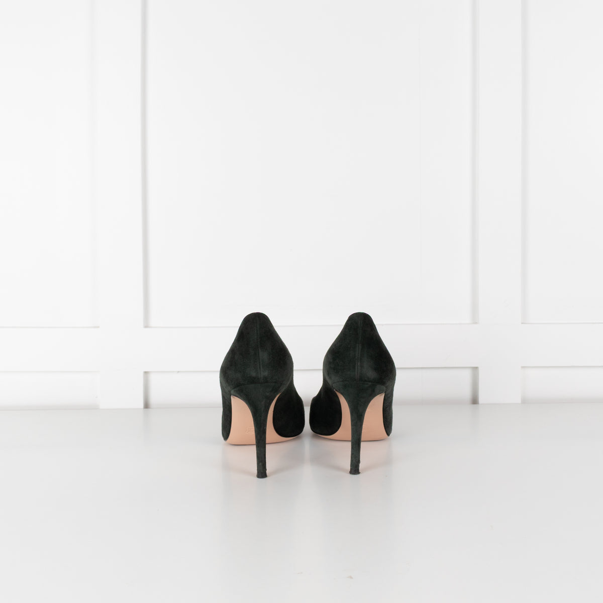 Gianvito Rossi Green Suede Pointy Heeled Shoes