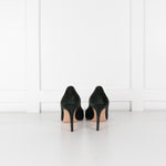 Gianvito Rossi Green Suede Pointy Heeled Shoes