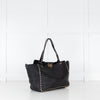 Valentino Black Grained Leather Rockstud Tote Bag