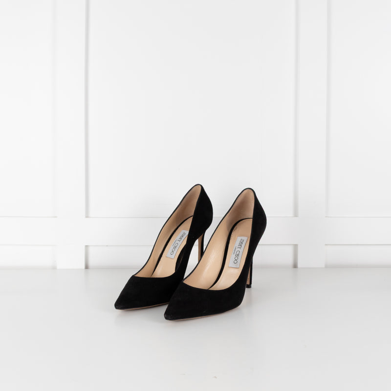 Jimmy Choo Black Suede Classic Heeled Shoes