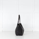 Valentino Black Grained Leather Rockstud Tote Bag