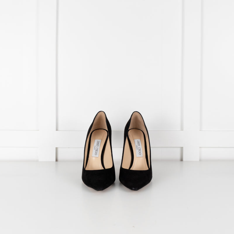 Jimmy Choo Black Suede Classic Heeled Shoes