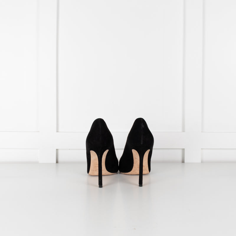 Jimmy Choo Black Suede Classic Heeled Shoes