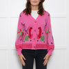 Never Fully Dressed Pink Cardigan with Red Leopards