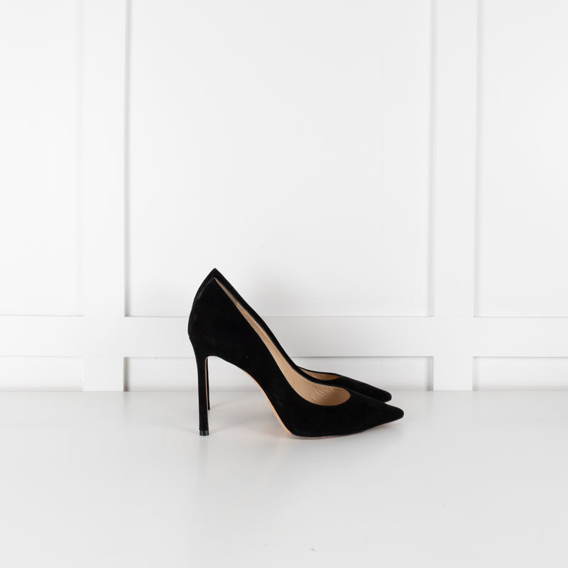 Jimmy Choo Black Suede Classic Heeled Shoes