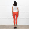 Joseph Orange Stretchy Leather Leggings