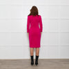 Givenchy Pink Stretch Long Sleeve Column Dress