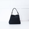 Coach Black Fabric Leather Trim Signature 25637 Shoulder Bag