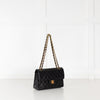 Chanel Small Black Double Flap Vintage Bag