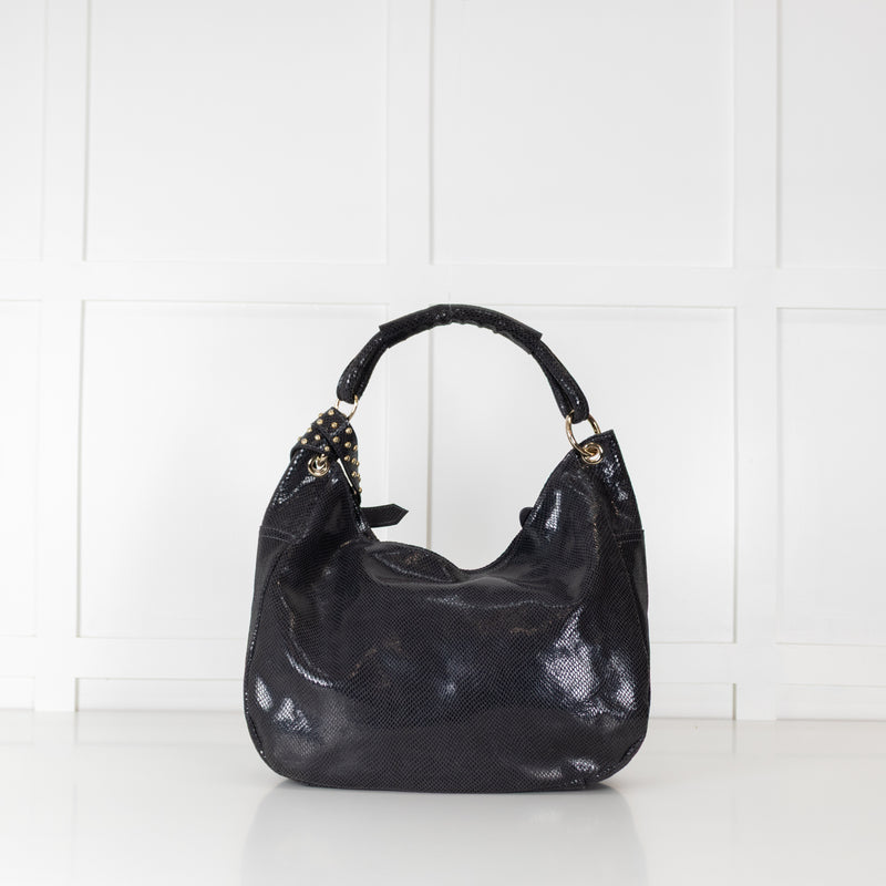 Jimmy Choo Grey Embossed Leather Bag