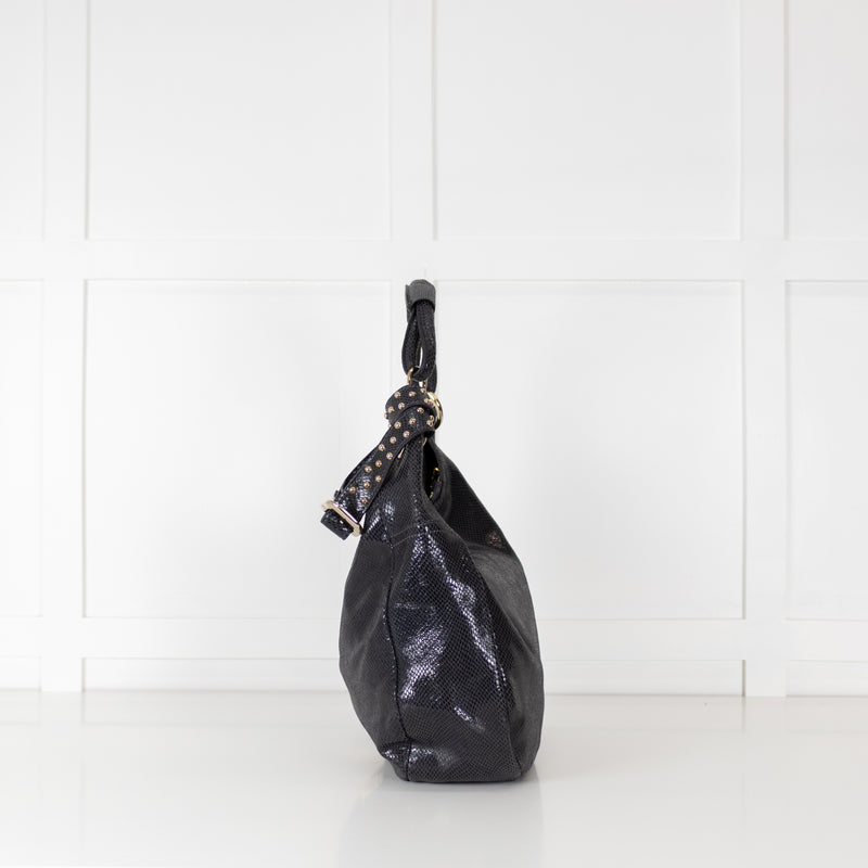 Jimmy Choo Grey Embossed Leather Bag