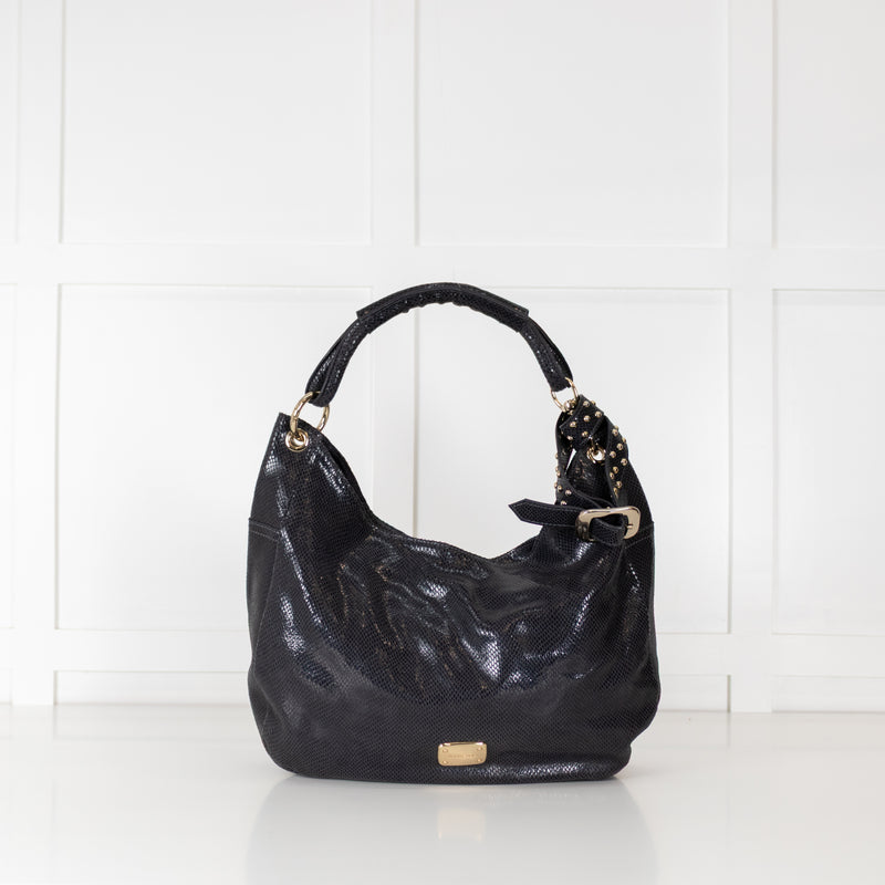 Jimmy Choo Grey Embossed Leather Bag