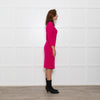 Givenchy Pink Stretch Long Sleeve Column Dress